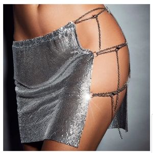 Oh Polly Chained2Me chainmail mini skirt